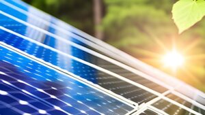 close up of solar panels