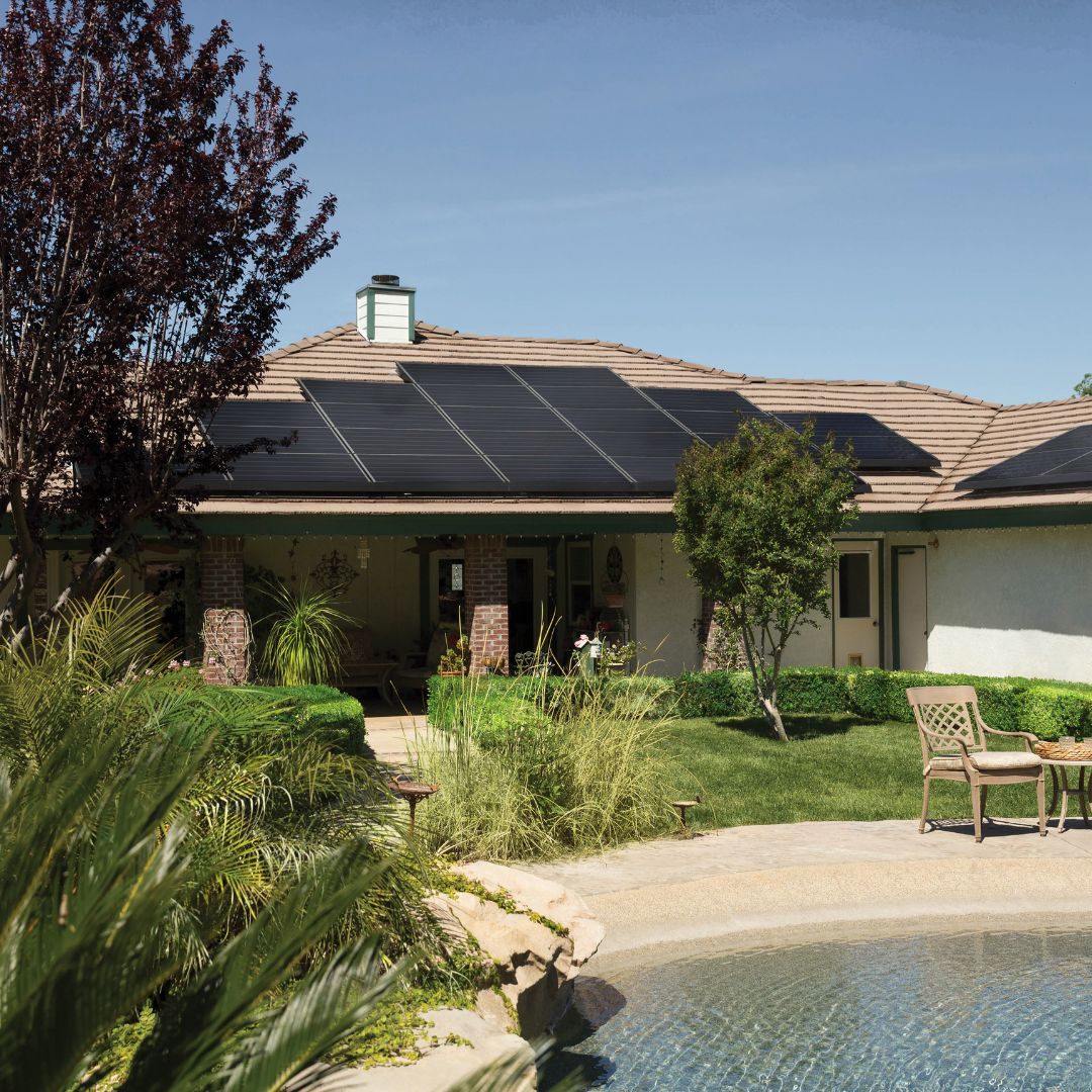 home with solar panels