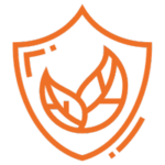 leaves in a shield icon